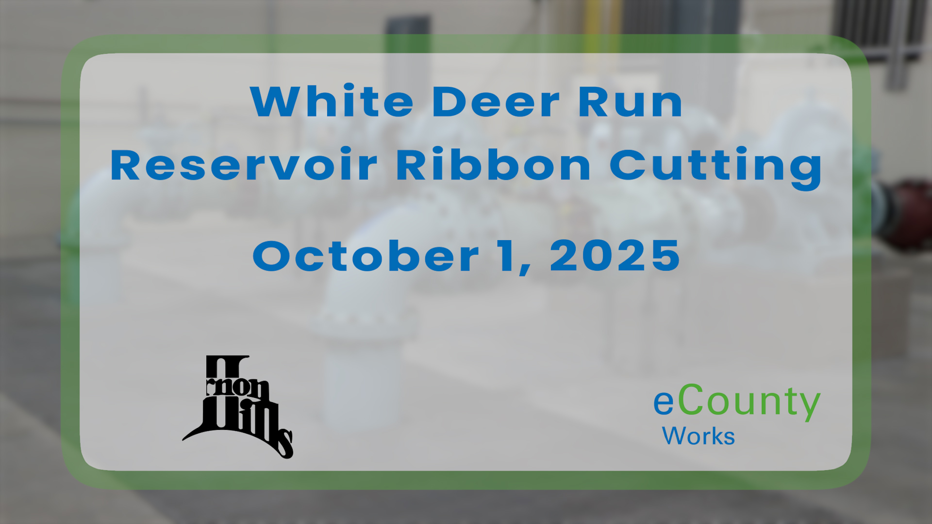 Lake County Department of Public Works White Deer Run Ribbon Cutting Ceremony